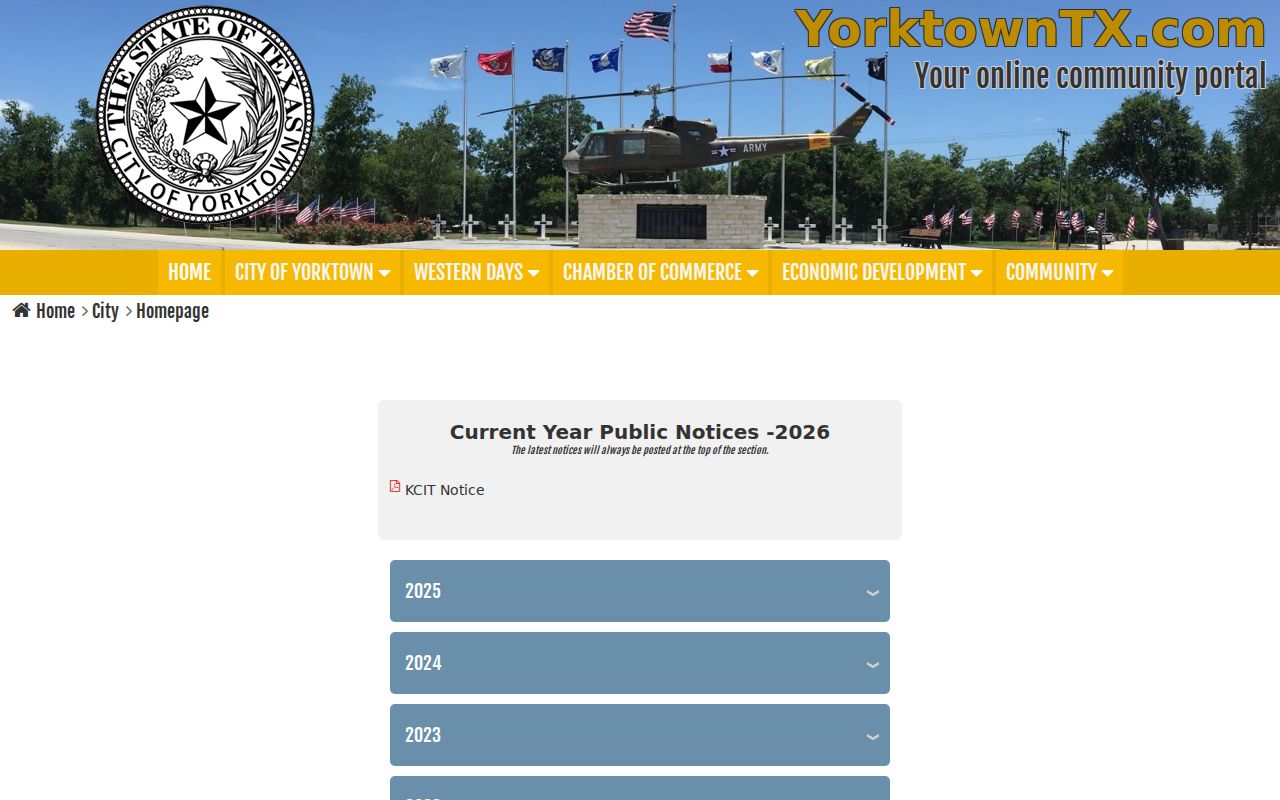 Yorktown criminal history City Hall records contact