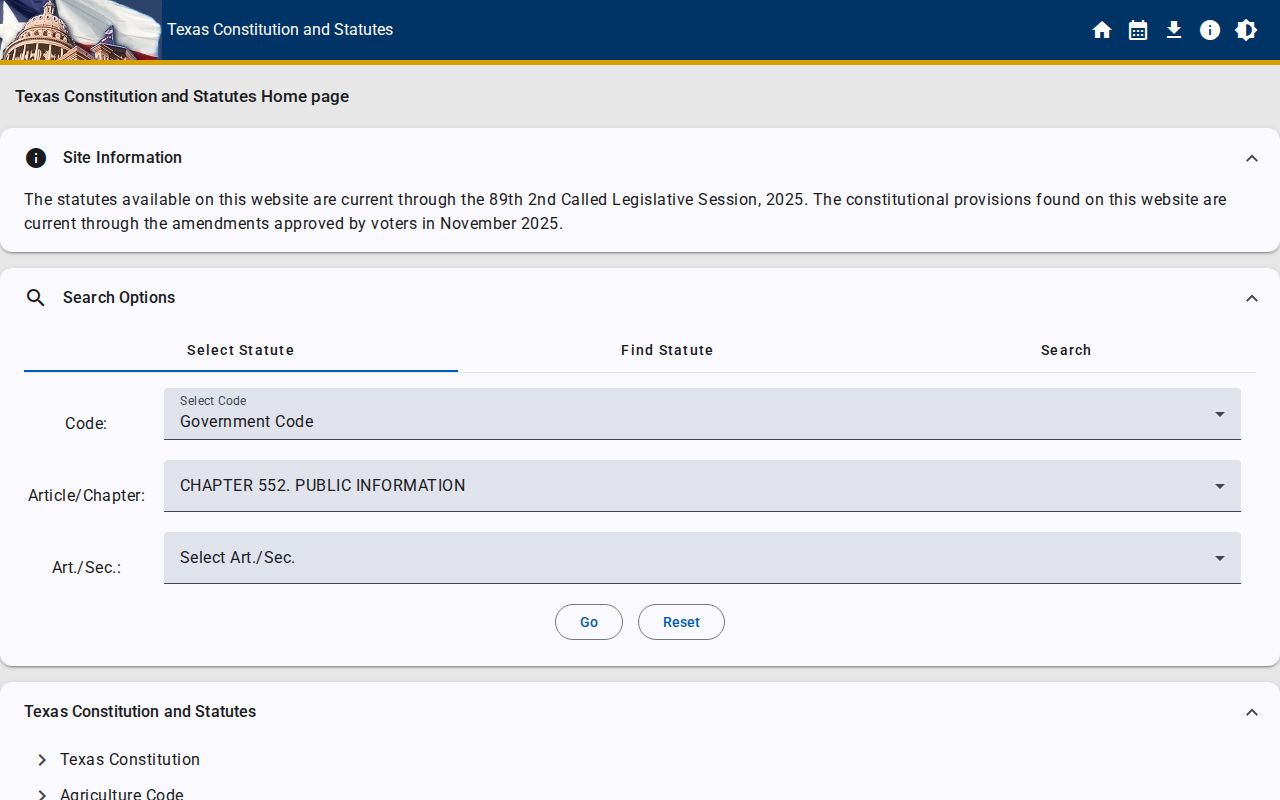 Texas Public Information Act text relevant to DeWitt County criminal case access