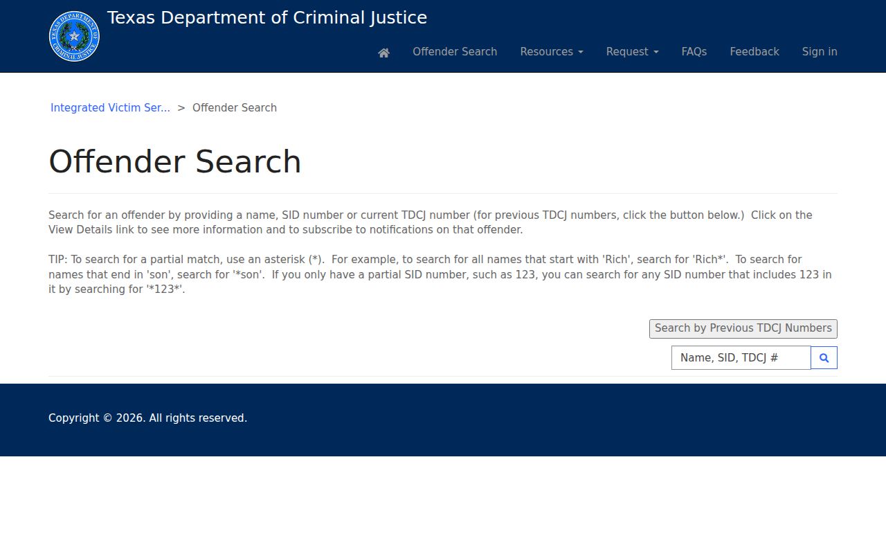DeWitt County criminal history TDCJ offender search