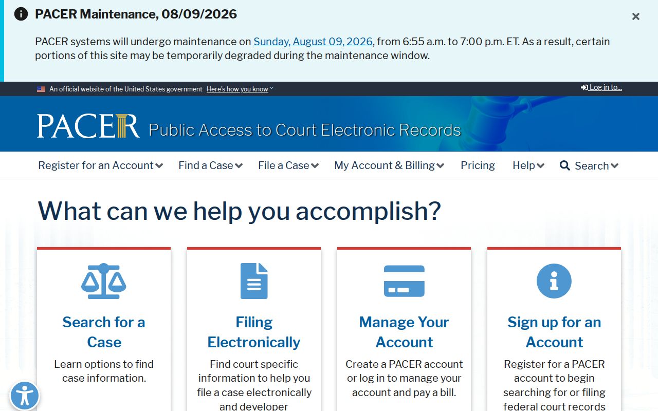 DeWitt County criminal history federal PACER court records