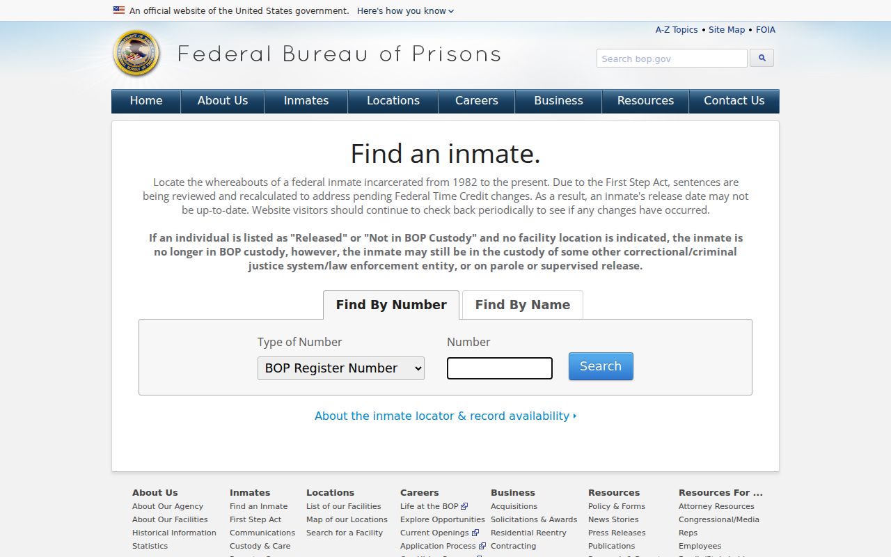 DeWitt County criminal history federal inmate locator